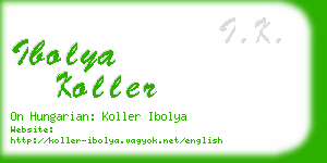 ibolya koller business card
